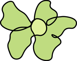 green flower decoration