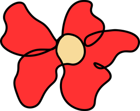 red flower decoration